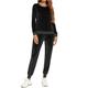 Per donna Tuta da Ginnastica Pantaloni da Tuta Felpa pullover Autunno Tasca Tinta unita Completo Abbigliamento Nero Rosa Velluto Palestra Allenamento Sportivo Antivento Manica Lunga Sport