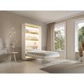 Letto estraibile 120 x 200 cm Apertura verticale manuale Con LED Bianco e Naturale - RAPILI
