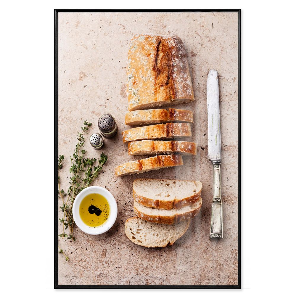 La Casa »Baguette« Glasbild 60x90 cm Rahmen schwarz Image