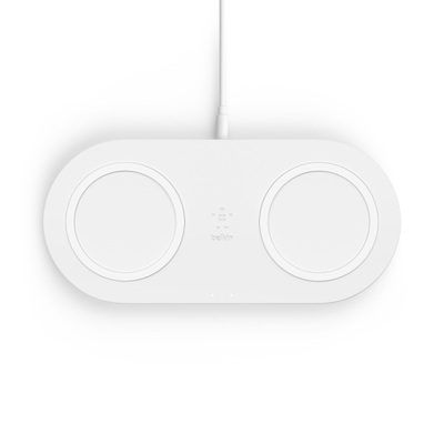 Belkin Boostcharge Dual 10-Watt Wireless Charging Pads, White
