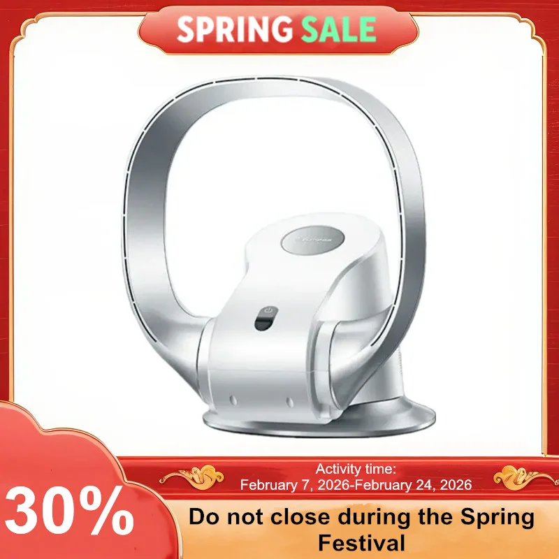 2023 neue 220V super leise variable Geschwindigkeit nicht schaufel los Lüfter Home Office hat den Remote Blade less Wand ventilator 12 Zoll вентилятор Image