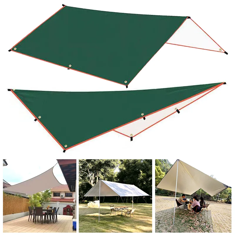Multifunktionale Campingplane, wasserdichtes Zelt, Touristenmarkise, Schatten, Gartenüberdachung, Strand-Sonnenschutz, ultraleichter Sonnenschutz für den Außenbereich