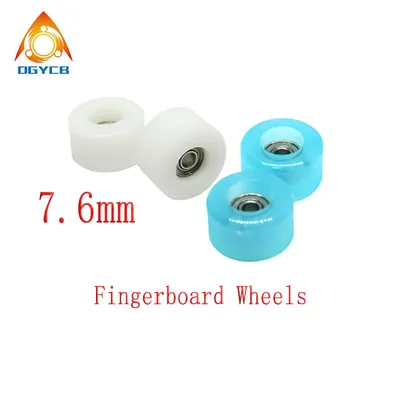 4pcs OD 7.6mm PU Coated Fingerboard Wheels 1.5x7.6x5 PU6817.6-5 High Speed Finger Skateboard Pulley 1.5*7.6*5 No Grease Roller