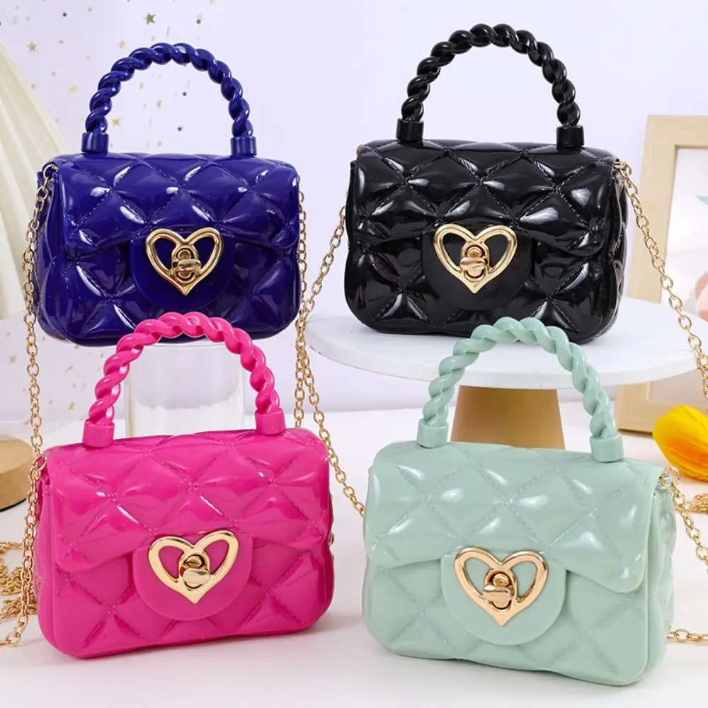 Mode Kinder PU Leder Umhängetaschen Mädchen Herz Handtasche Schulter Taschen Kinder Mini Geldbörsen Zipfel Kinder Geschenke Image