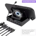 Docking station pieghevole 3 porte USB Dock station 4K @ 60Hz PD100W Gigabit Ethernet per accessori Nintendo Switch 2