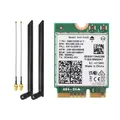 AX211NGW Adattatore WiFi 6E Scheda Wi-Fi wireless Compatibile con 5.3 2.4G 6G 5374Mbps Antenna rete Key-E CNVIO2r