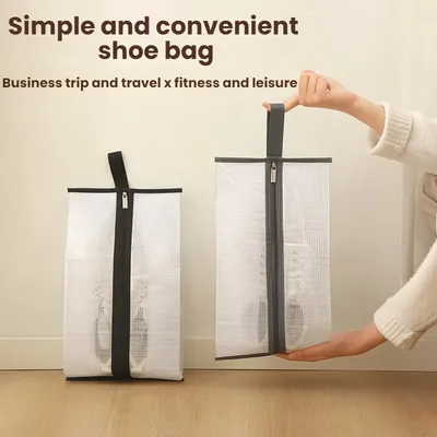 Clear View Boots & Shoe Storage System – Reise-Organizer-Tasche mit Griff, abriebfester und staubabweisender Stoff