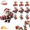 1-40PCS Weihnachtsdekorationen Cartoon Schneemann Hirsch Weihnachtsmann Anhänger Acryl Flache Auto Hängende Dekorationen Party Supplies