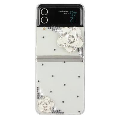 Phone Case For Samsung Galaxy Z Flip 7 Z Flip 6 Z Flip 5 Z Flip 4 Z Flip 3 Flip Flip Bling Rhinestone Crystal Diamond PC