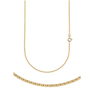 Collierkettchen FIRETTI "Schmuck Geschenk Gold 333 oder 585 Halskette Ankerkette rund" Gr. 36, gold (gelbgoldfarben), Halsketten, Damen, 36, Gelbgold 333, B: 0,8mm, Made in Germany, B:0,8mm Image