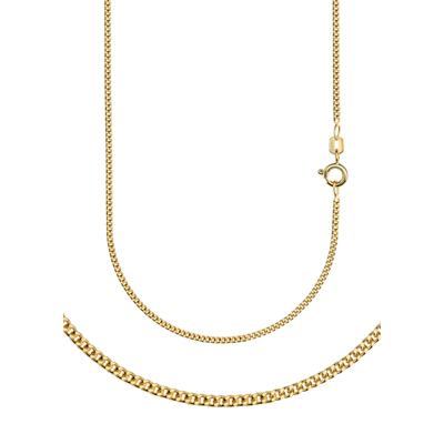 Collierkettchen FIRETTI "Schmuck Geschenk Gold 333 oder 585 Halskette Panzerkette diamantiert" Gr. 60, gold (gelbgoldfarben), Halsketten, Damen, 60, Gelbgold 333, B: 1mm, Made in Germany, B:1mm Image