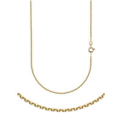 Collierkettchen FIRETTI "Schmuck Geschenk Gold 333 oder 585 Halskette Ankerkette diamantiert" Gr. 42, gold (gelbgoldfarben), Halsketten, Damen, 42, Gelbgold 585, B: 1,6mm, Made in Germany, B:1,6mm Image
