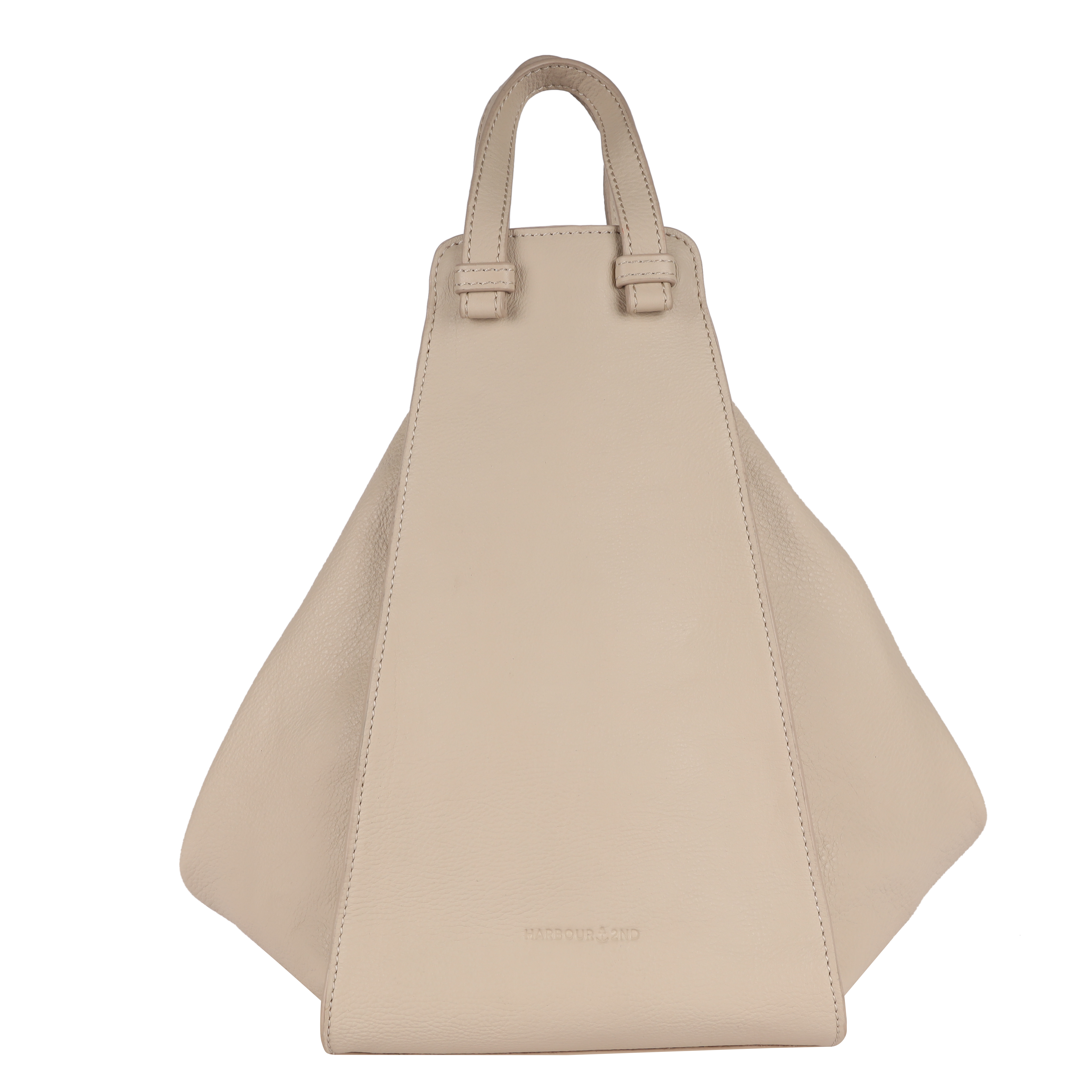 Daypack HARBOUR 2ND "Mireille", Gr. B/H/T: 20cm x 30cm x 20cm, beige (cream), Leder, Rucksäcke, Damenrucksack Rucksack Cityrucksack Image