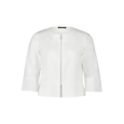 Jackenblazer BETTY BARCLAY "Betty Barclay Sommerjacke mit 3/4 Arm", Damen, Gr. 36, weiß (rohweiß), Obermaterial: 92% Polyester, 8% Elasthan., modisch, sehr schmal normal, Rundhals, 3/4-Ärmel, Blazer, Material Image