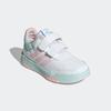 Klettschuh ADIDAS SPORTSWEAR "TENSAUR HOOK AND LOOP", Gr. 37, cloud weiß, clear pink, semi flash aqua, Synthetik, Textil, sportlich, Schuhe