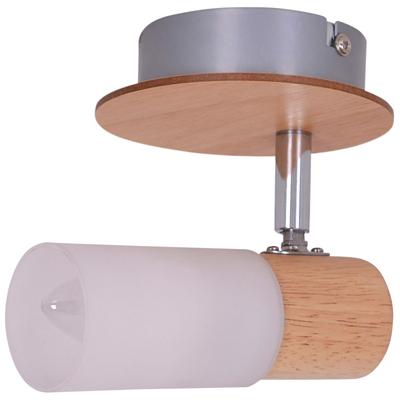 NÄVE Deckenspot "Todtnau", beige (natur), Ø 5,00cm H: 5,00cm, Lampen, Holzart Gummibaum, Spots flexibel verstellbar, E14 max 5W, weiß/natur Image