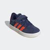 Sneaker ADIDAS SPORTSWEAR "VL COURT 3.0", Gr. 32, dunkelblau, impact orange, gold metallic, Leder, Synthetik, sportlich, Schuhe, inspiriert vom Design des adidas samba