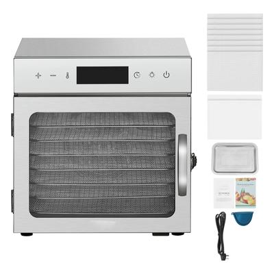 UIMOSO Food Dehydrator Machine, Stainless Steel Trays, Electric Food Dryer with Adjustable Temperature & 24-Hour Timer