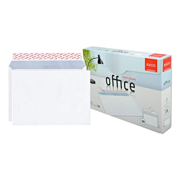 ELCO 50 Versandtaschen C4 ohne Fenster weiß, 22.9x32.4 cm