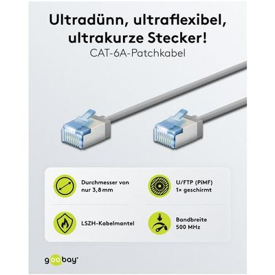 goobay Netzwerkkabel RJ-45 Cat.6a 3.0 m grau Image