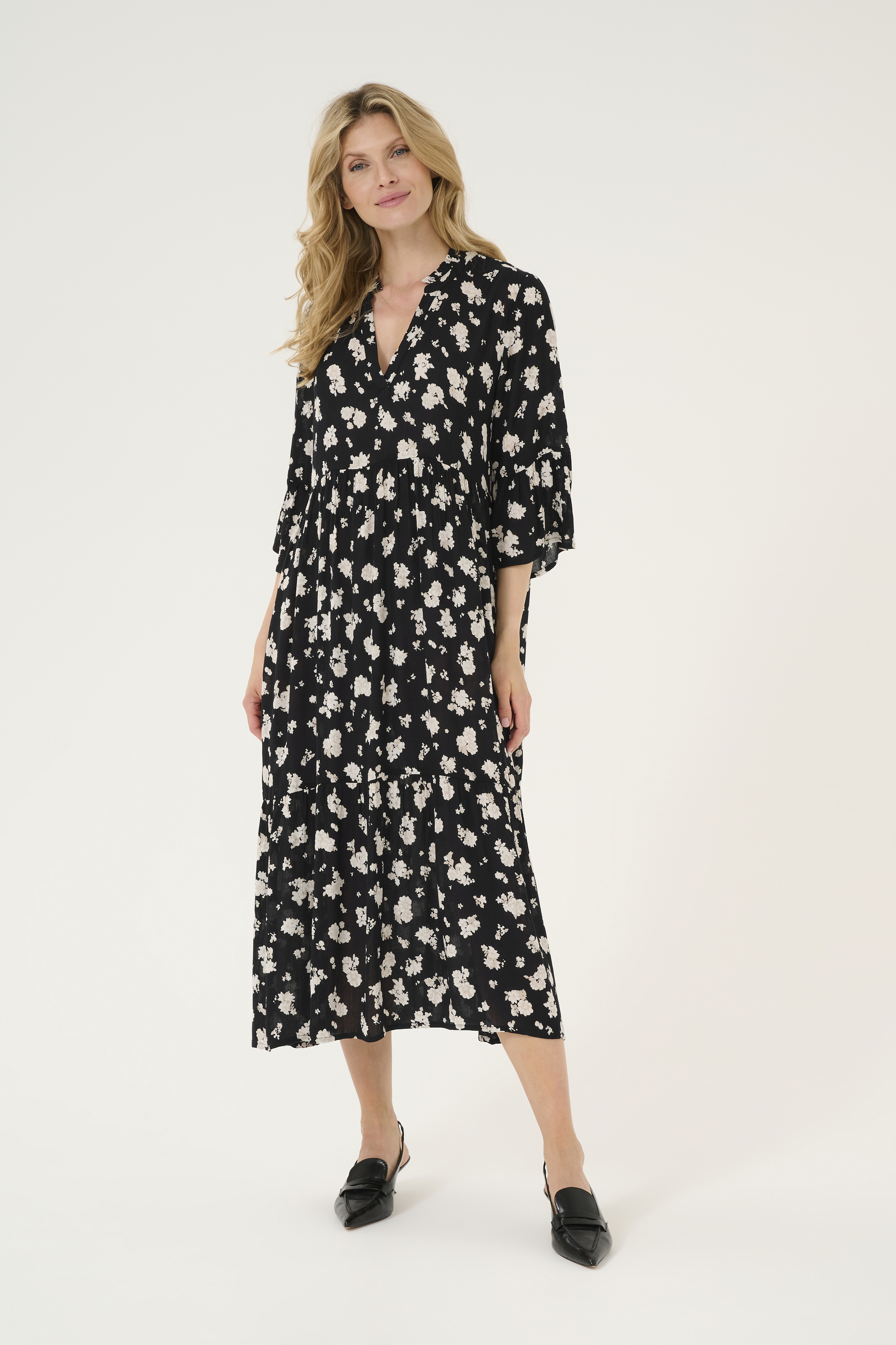 Kleid A-shape black white EU 34 / UK 6