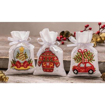 Geschenksäckchen X-Mas modern, 3er-Set Image