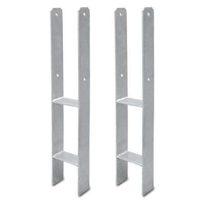 Swanew H-Pfostenträger Pfostenanker 600mm Länge Langlebig Pfosten H-anker Bereite Image