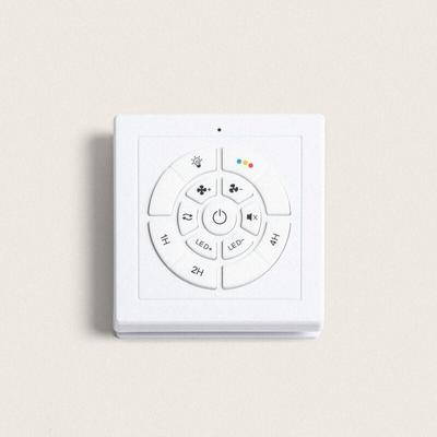 Efectoled - Deckenventilator Lautlos Patroclo Weiss 106cm DC-Motor Weiß cct Mit Licht, Wandschalter Image