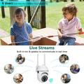Telecamera di Sorveglianza Wi-Fi Wireless da 3 mp per Visione Notturna a Colori Interni 1080P hd