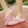 Sommer Damen Baotou Hausschuhe mit hohlen Mode weichen Boden Loch Schuhe Frauen Schuhe Frauen tragen Strand Sandalen und Hausschuhe rosa