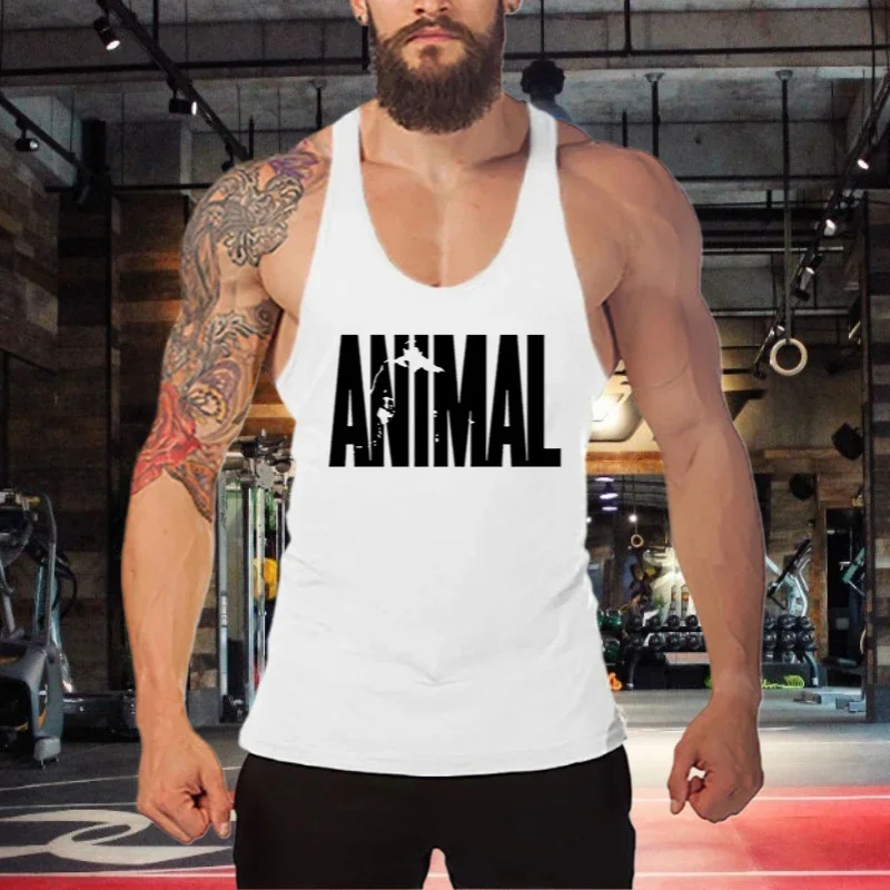 TIER Y Zurück Lauf Weste Männer Sommer Bodybuilding Stringer Tank Top Gym Kleidung Fitness Ärmelloses Shirt Baumwolle Racer Singuletts Image