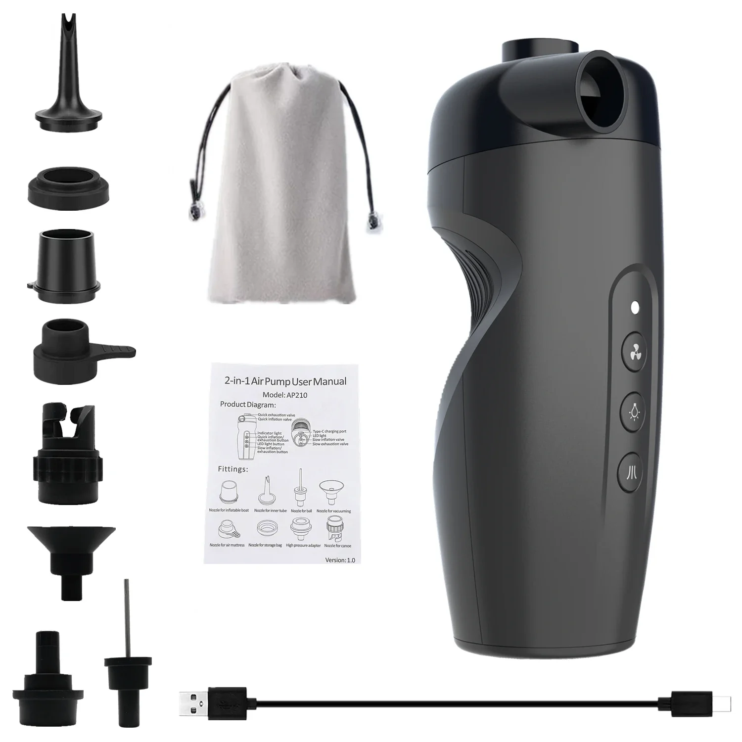 20PSI Protable Luftpumpe Elektrische Outdoor Löschbaren Luft Inflator Für Aufblasbare Surfbrett Paddel Stand Up Paddle Board Boot Image