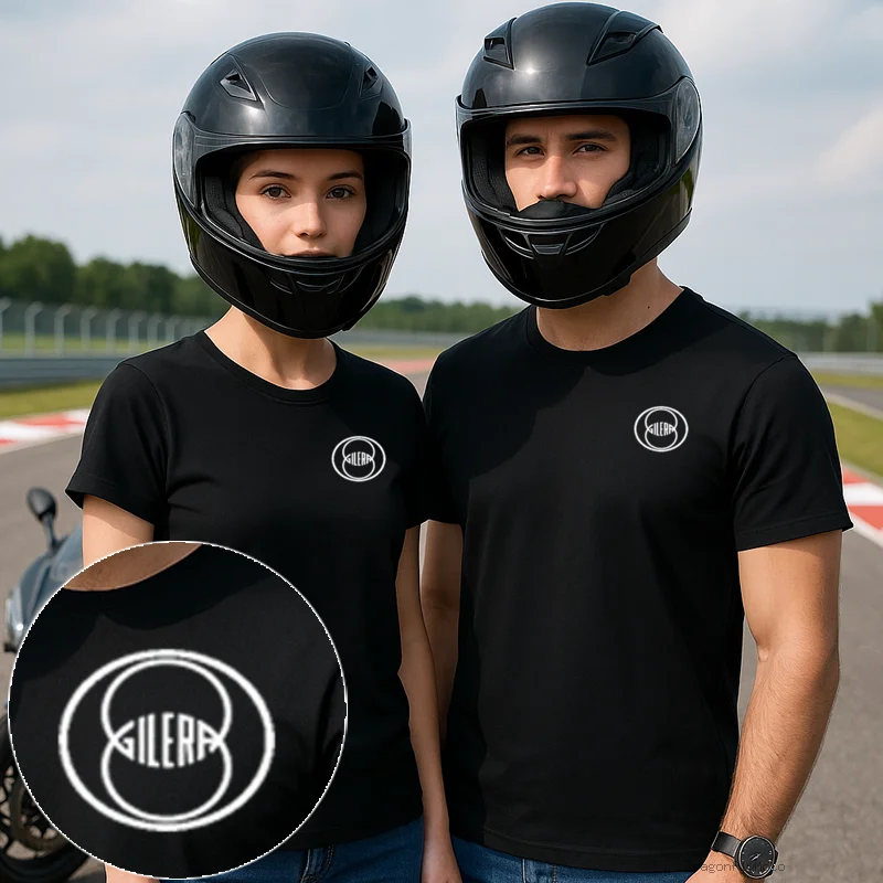 Gilera Logo Motorräder T Shirts Mode Männer Sommer Kurzarm Baumwolle Bultaco Mann T-shirt Für Gilera GP800 Fuoco Nexus 500 Runn Image