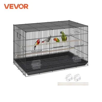 SucceBuy 30inch Pet Bird Cage Metal Large Parakeet Cages with Rolling Stand Tray for Cockatiels Parrot Budgies Lovebird Canaries