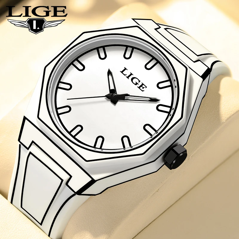 LIGE 2025 Neue Kreative Uhren Männer Mode Graffiti Design Herren Uhr Sport Wasserdichte Silikon Quarz Armbanduhren Reloj Hombre Image