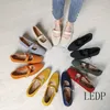 Elegante Samt-Ballett-Flache Schuhe für Damen, luxuriöse Mary-Jane-Schuhe für Damen, spitze Schnalle, Schnürung, lila-grüne Slipper