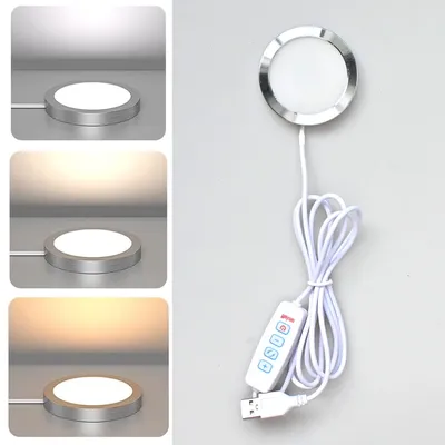 USB CCT 3D Printer Lamp 5V LED Under Cabinet Light Furniture Dimmable Display Cabinet Wardrobe Lamp 2700-6500K DIY Gifts Decor