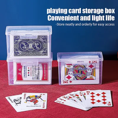 1Pc Spielkarten Fall Transparent Spielkarten Box Spielen Deck Karte Lagerung Box Karte Deck Halter Trading Card Organizer Image