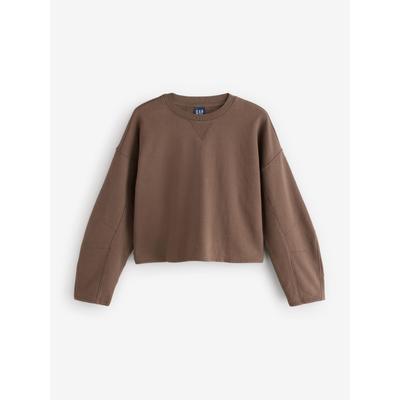 Gap Brown Heavyweight French Terry Barrel-Sleeve Sweatshirt
