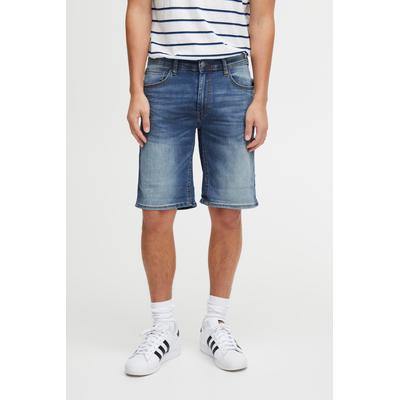 Shorts BLEND "BHTWISTER-denimshorts", Herren, Gr. S, N-Gr, blau (denim middle blau), Web, Obermaterial: 98% Baumwolle, 2% Elasthan, Abriebeffekte, modisch, regular fit knielang, Hosen Image