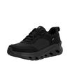 Slip-On Sneaker RIEKER SPORT, Herren, Gr. 47, schwarz, Nubuklederimitat, Textil, unifarben, sportlich, Schuhe, Schlupfschuh, Halbschuh, Freizeitschuh mit trendy Plateausohle