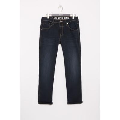 5-Pocket-Jeans CAMP DAVID, Herren, Gr. 34, Länge 32, blau (rinsed wash), Denim/Jeans, Obermaterial: 89% Baumwolle, 9% Polyester, 2% Elasthan, unifarben, casual, normal lang, Jeans, mit Stretch Image