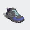 Wanderschuh ADIDAS TERREX "TERREX AX4R", Kinder, Gr. 33, grau four, matte silber, semi flash aqua, Textil, Synthetik, sportlich, Schuhe