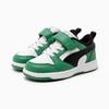 Sneaker PUMA "REBOUND V6 LO AC+ INF", Gr. 27, grün (puma weiß, puma schwarz, archive grün), Synthetik, sportlich, Schuhe, für Kinder