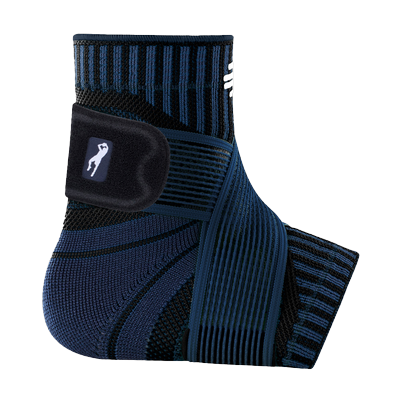 Sprunggelenkbandage BAUERFEIND "Sports Ankle Support rechts", Herren, Gr. S, blau (navy), Obermaterial: 57% Baumwolle, 41% Polyester, 2% Elasthan, Bandagen Image