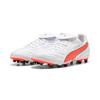 Fußballschuh PUMA "KING LIGA FG/AG", Gr. 42, puma weiß, glowing rot, puma schwarz, Synthetik, sportlich, Schuhe, für Rasenplätze