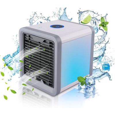 Mini-USB-wiederaufladbare tragbare Klimaanlage – USB-Ventilator mit Wassertank – 7-Farben-LED, Image