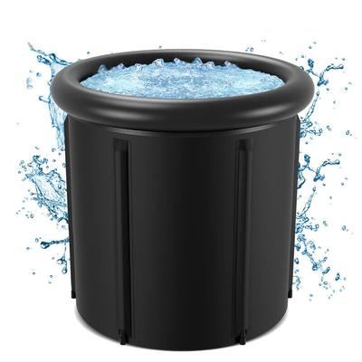 Eisbad Ø80cm Erholungsbadewanne Außenbereich, Tragbare Badewanne für Erwachsene, Großes faltbare Image