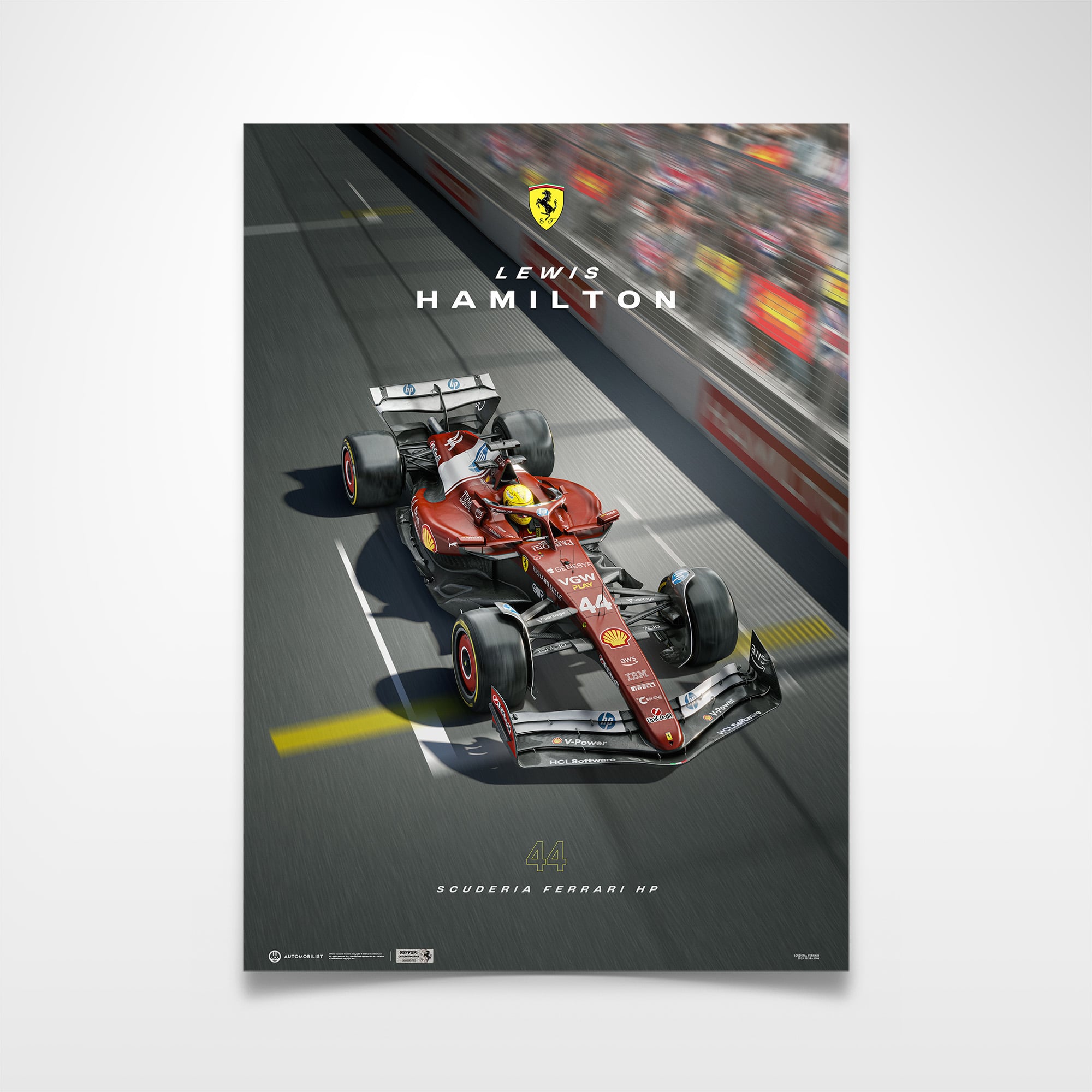 Affiche Scuderia Ferrari SF-25 Lewis Hamilton 2025 - No Gender Taille: One Size Only
