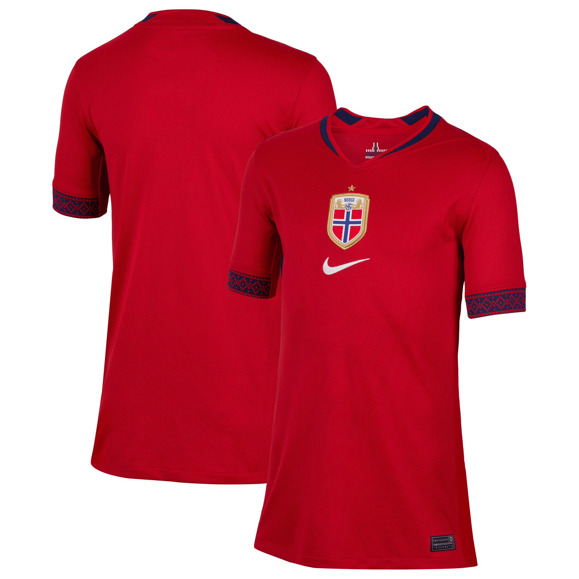 Norwegen Damen Nike Stadium Heimtrikot 2025 - Kinder Image